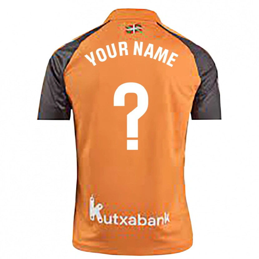 Danxen Enfant Real Sociedad Maillot de Gardien Noir Orange 2025/26 T-shirt