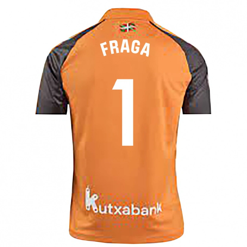 Danxen Enfant Aitor Fraga #1 Maillot de Gardien Noir Orange 2025/26 T-shirt