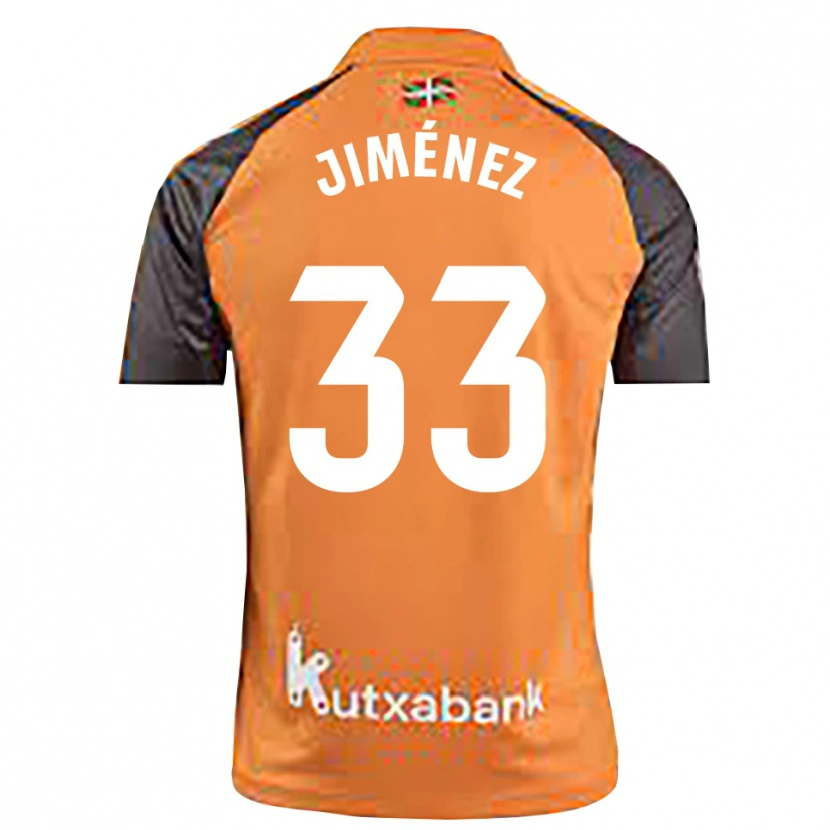 Danxen Enfant Javier Jiménez #33 Maillot de Gardien Noir Orange 2025/26 T-shirt