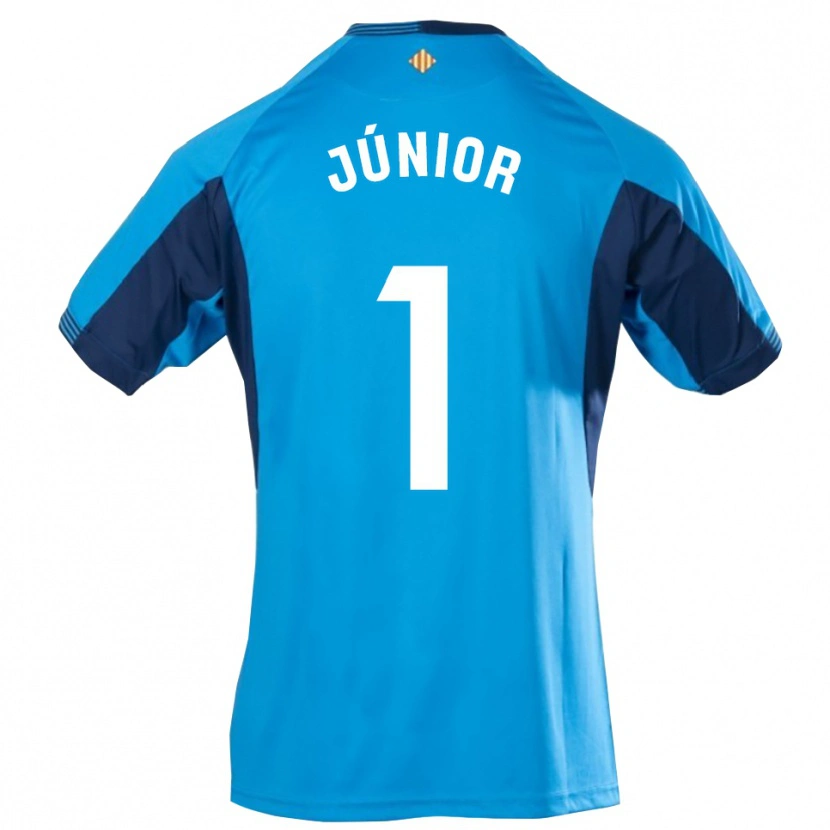 Danxen Enfant Luiz Júnior #1 Maillot de Gardien Bleu Blanc 2025/26 T-shirt