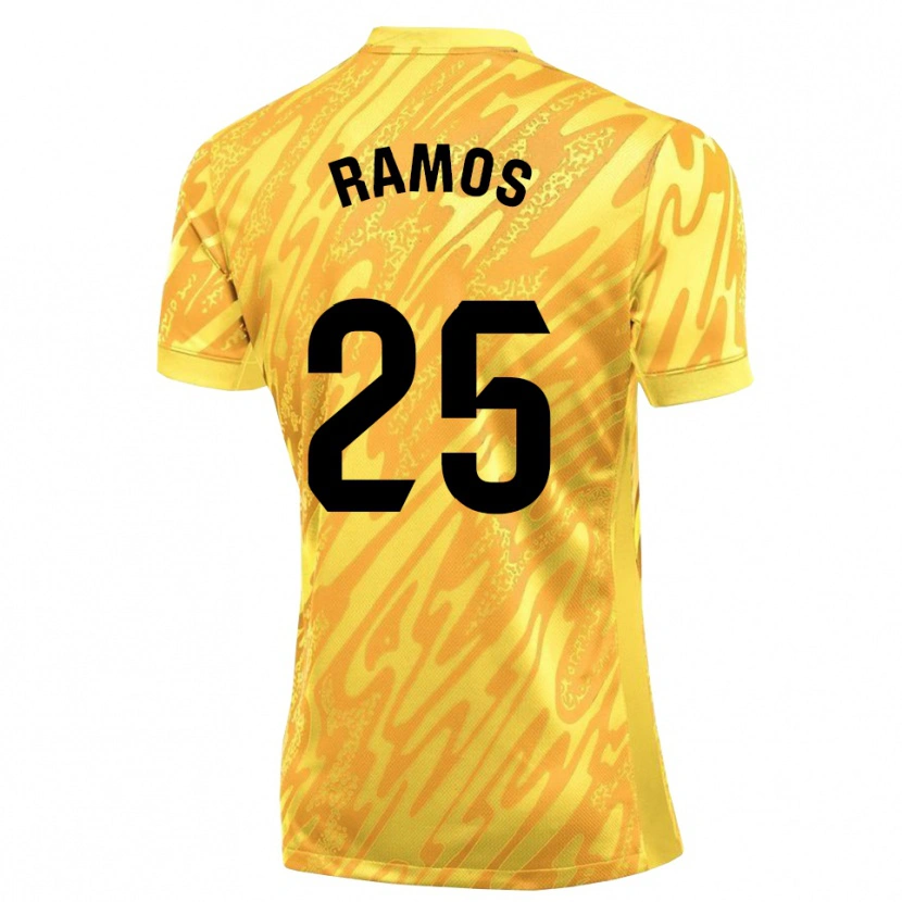 Danxen Enfant Alejandro Ramos #25 Maillot de Gardien Jaune Noir 2025/26 T-shirt