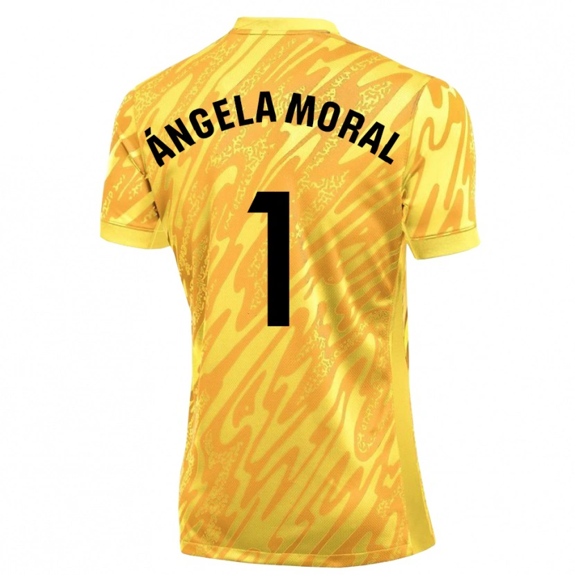 Danxen Enfant Ángela Moral Ferrer #1 Maillot de Gardien Jaune Noir 2025/26 T-shirt
