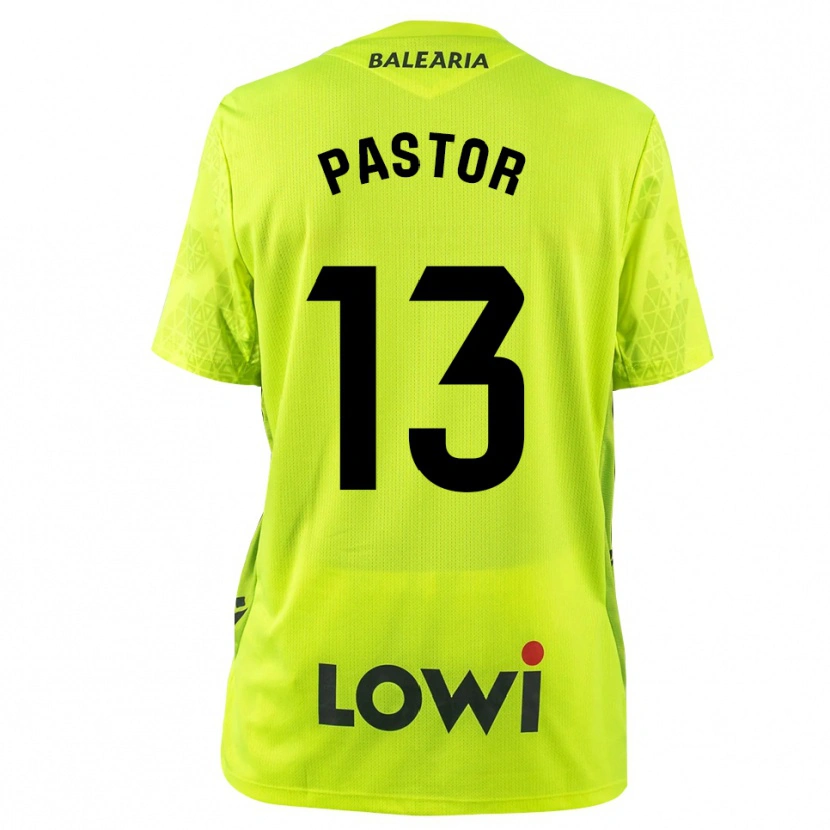 Danxen Enfant Alfonso Pastor #13 Maillot de Gardien Vert Fluo Noir 2025/26 T-shirt
