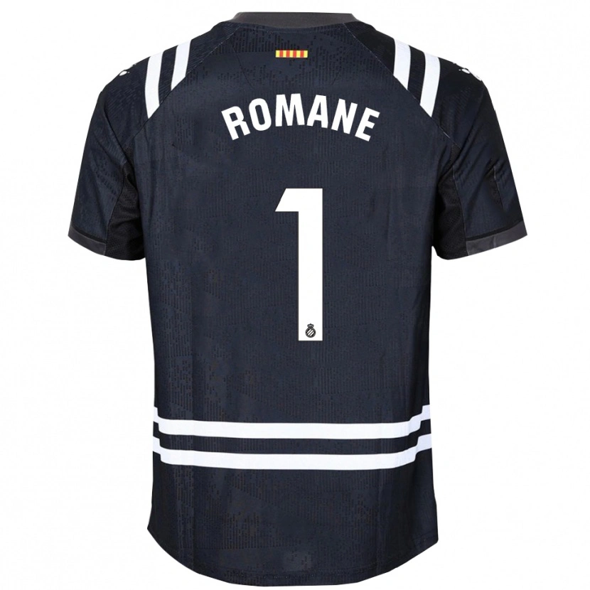 Danxen Enfant Romane Salvador #1 Maillot de Gardien Noir Blanc 2025/26 T-shirt