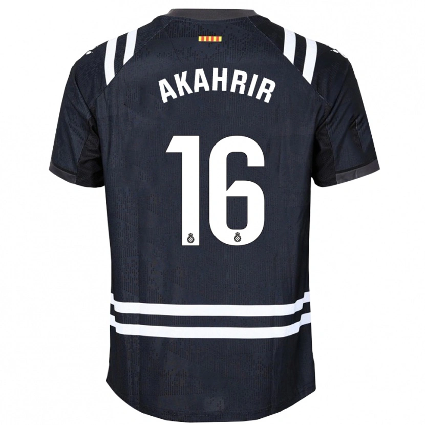 Danxen Enfant Mohamed Akahrir #16 Maillot de Gardien Noir Blanc 2025/26 T-shirt