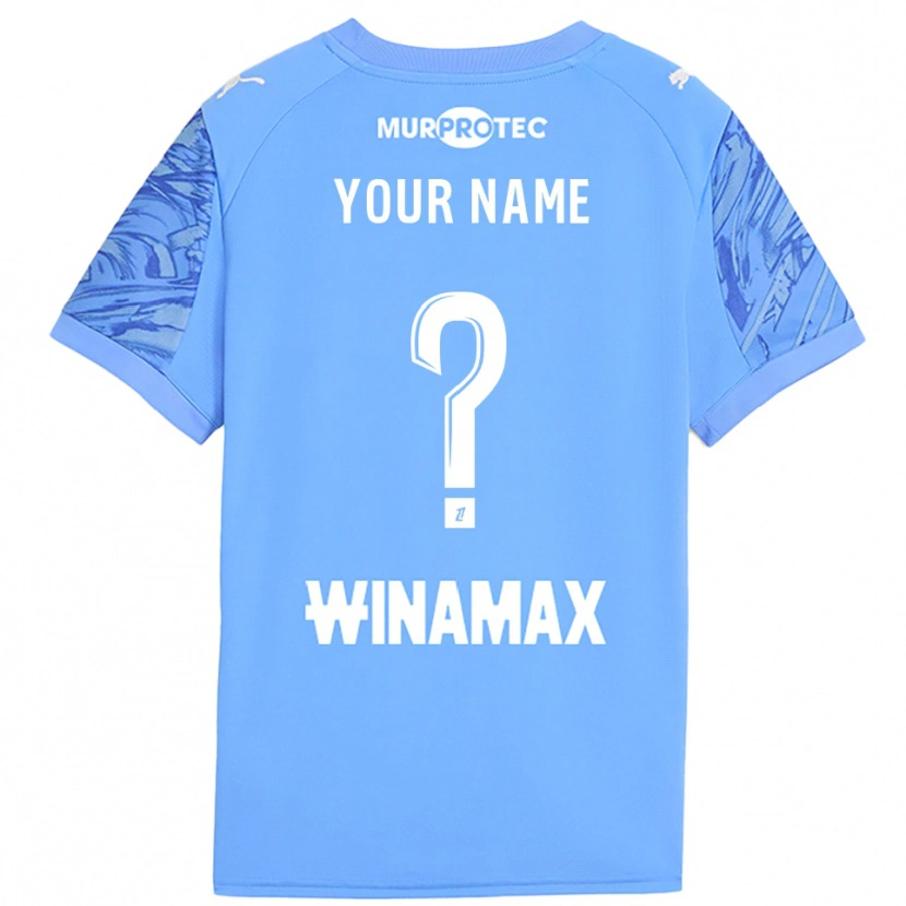 Danxen Enfant RC Lens Maillot de Gardien Bleu Clair Blanc 2025/26 T-shirt