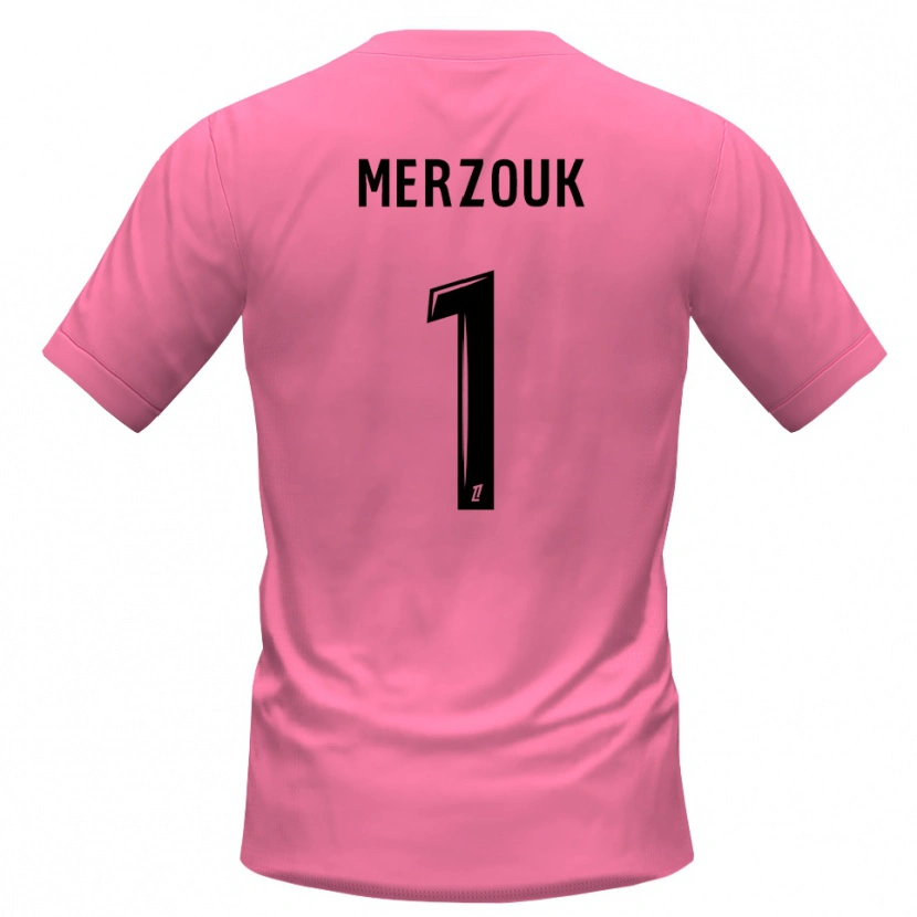 Danxen Enfant Samy Merzouk #1 Maillot de Gardien Rose Noir 2025/26 T-shirt