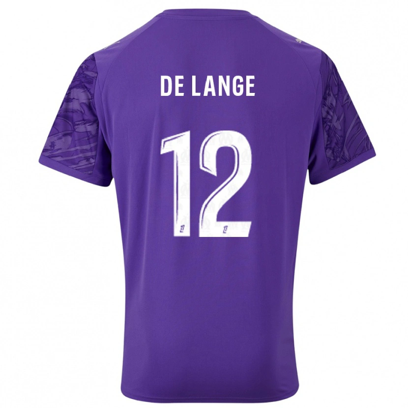 Danxen Enfant Jeffrey de Lange #12 Maillot de Gardien Violet Blanc 2025/26 T-shirt