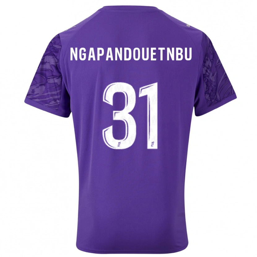 Danxen Enfant Simon Ngapandouetnbu #31 Maillot de Gardien Violet Blanc 2025/26 T-shirt