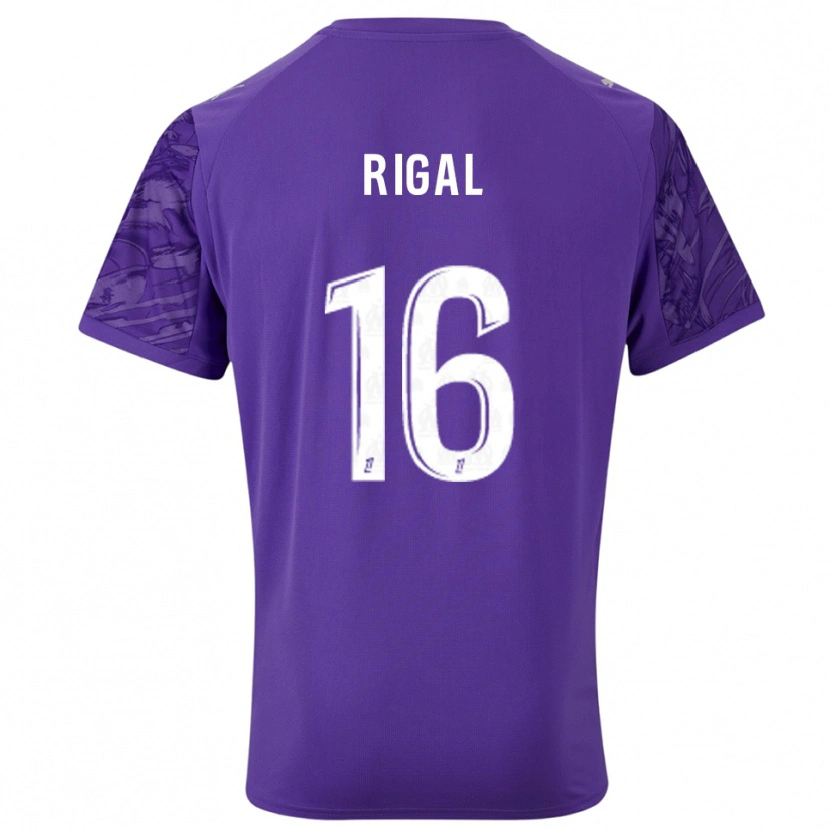 Danxen Enfant Pablo Rigal #16 Maillot de Gardien Violet Blanc 2025/26 T-shirt