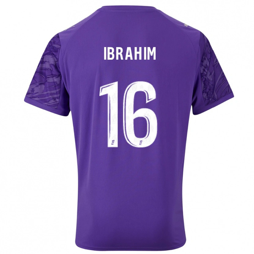 Danxen Enfant Ayman Ibrahim #16 Maillot de Gardien Violet Blanc 2025/26 T-shirt