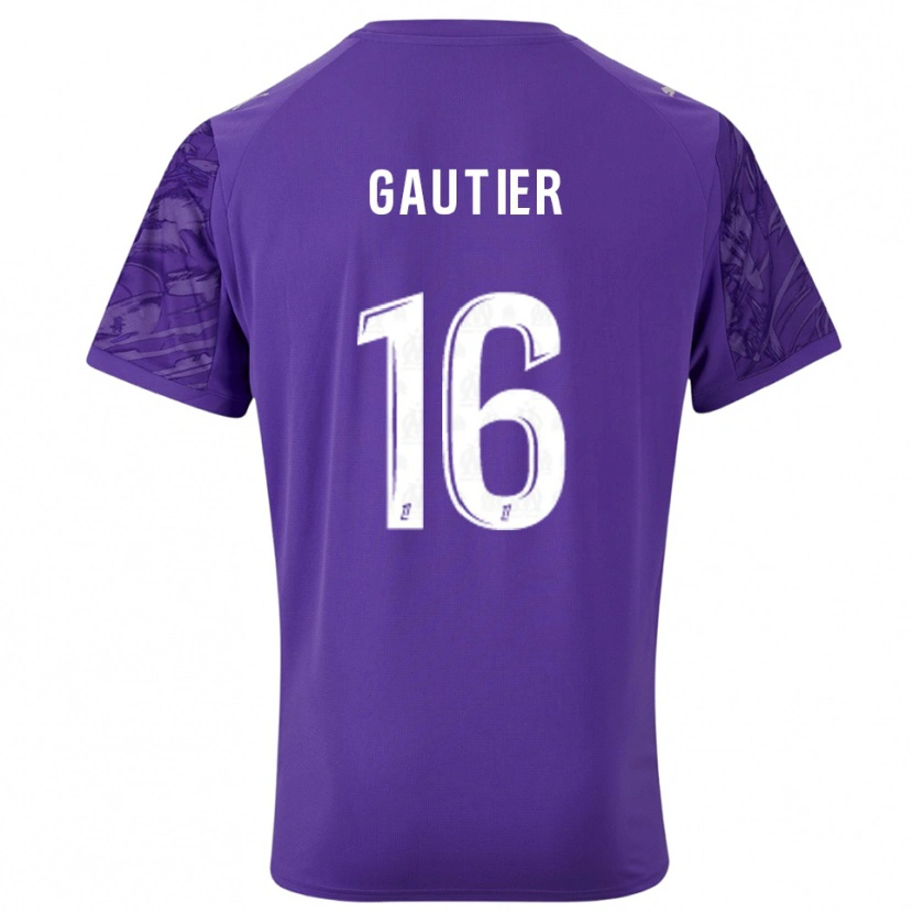 Danxen Enfant Elisa Gautier #16 Maillot de Gardien Violet Blanc 2025/26 T-shirt