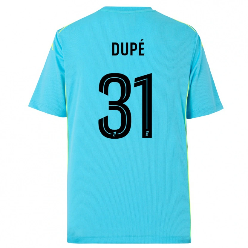 Danxen Enfant Maxime Dupé #31 Maillot de Gardien Bleu Ciel Noir 2025/26 T-shirt