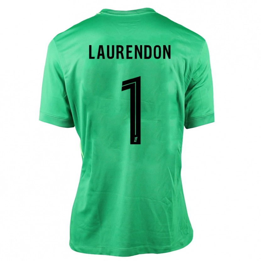 Danxen Enfant Bilal Laurendon #1 Maillot de Gardien Vert Noir 2025/26 T-shirt
