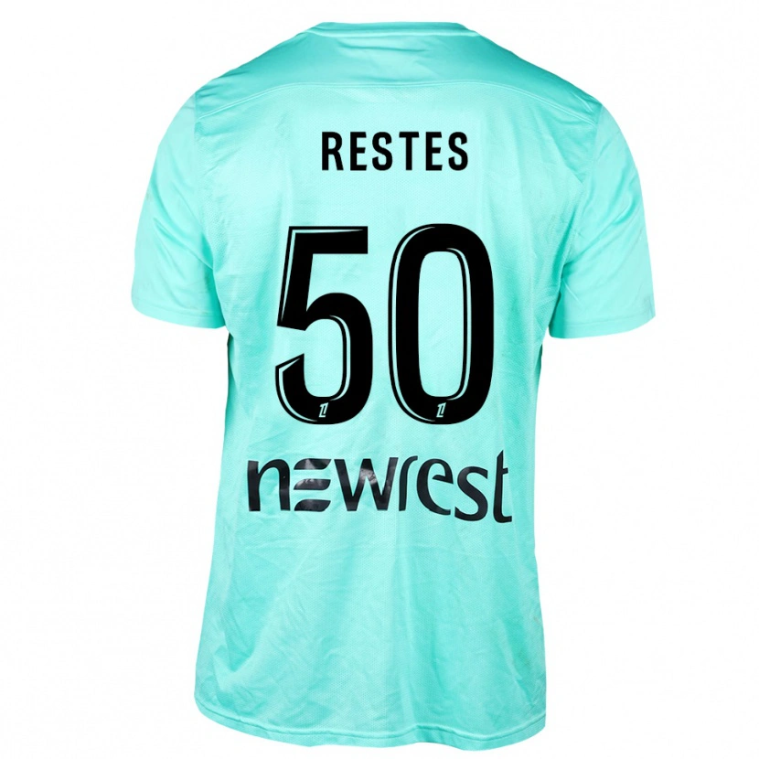 Danxen Enfant Guillaume Restes #50 Maillot de Gardien Aqua Noir 2025/26 T-shirt
