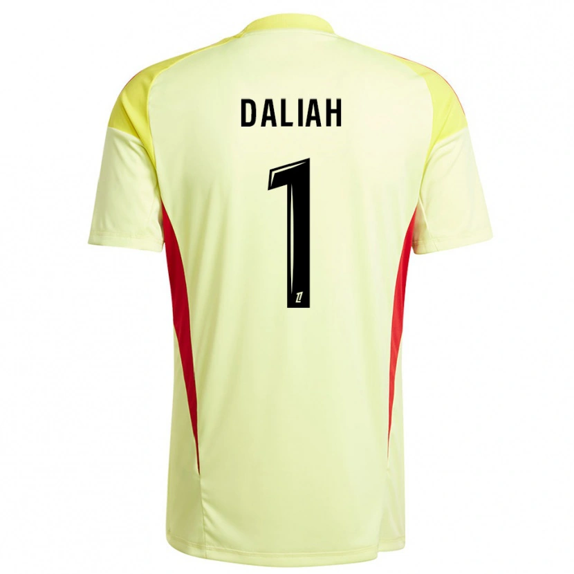 Danxen Enfant Leny Daliah #1 Maillot de Gardien Noir Jaune Clair 2025/26 T-shirt