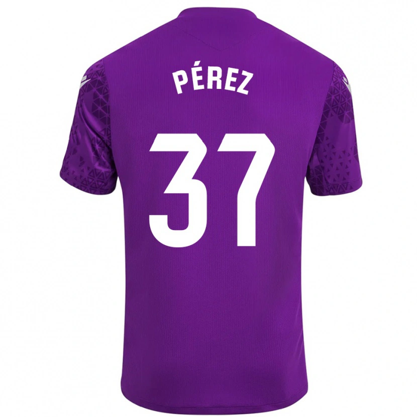 Danxen Enfant David Pérez #37 Maillot de Gardien Violet Foncé Blanc 2025/26 T-shirt