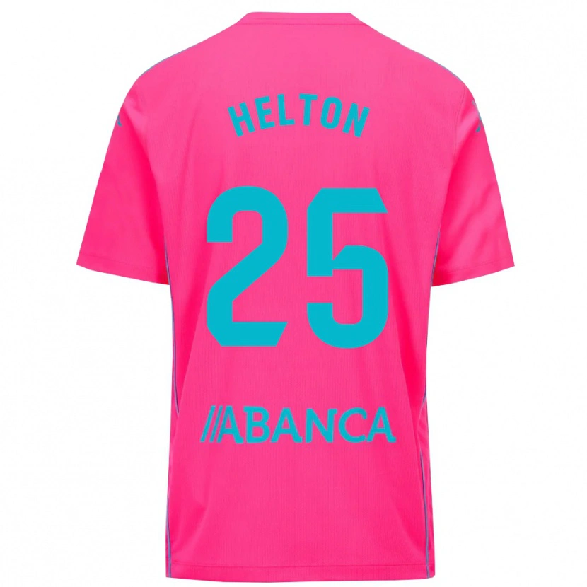 Danxen Enfant Helton Leite #25 Maillot de Gardien Rose Foncé Noir 2025/26 T-shirt