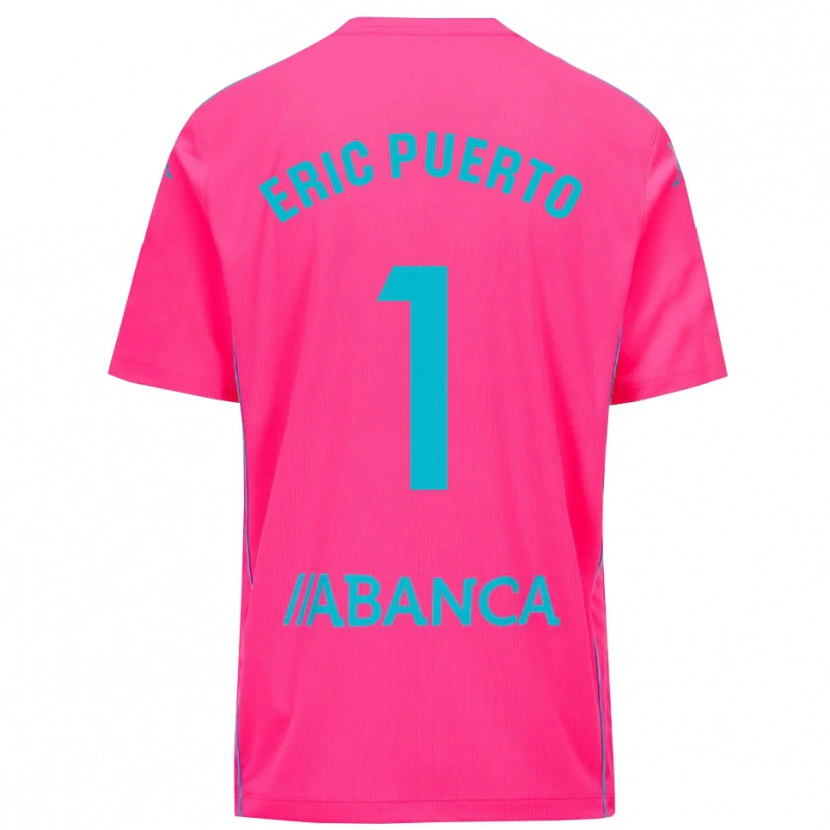 Danxen Enfant Eric Puerto #1 Maillot de Gardien Rose Foncé Noir 2025/26 T-shirt