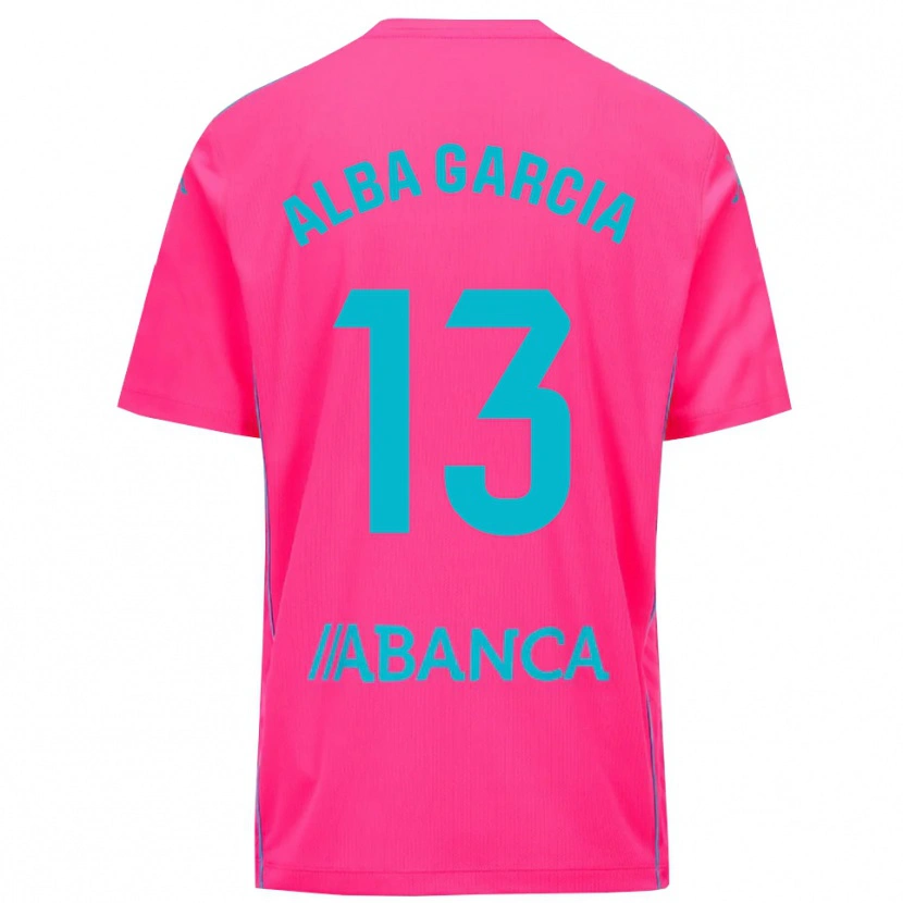 Danxen Enfant Lucía Alba García #13 Maillot de Gardien Rose Foncé Noir 2025/26 T-shirt