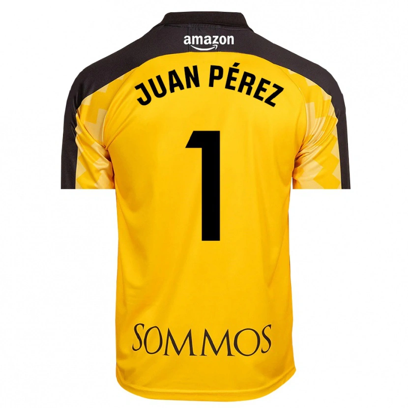 Danxen Enfant Juan Pérez #1 Maillot de Gardien Jaune Noir 2025/26 T-shirt