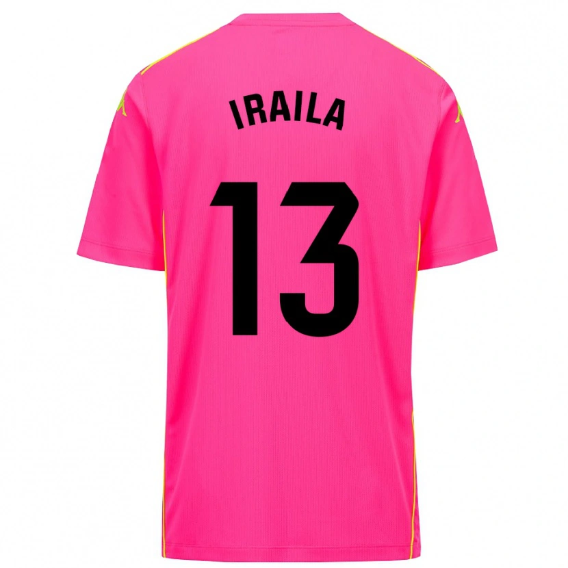 Danxen Enfant Iraila Rivera Simón #13 Maillot de Gardien Rose Foncé Noir 2025/26 T-shirt
