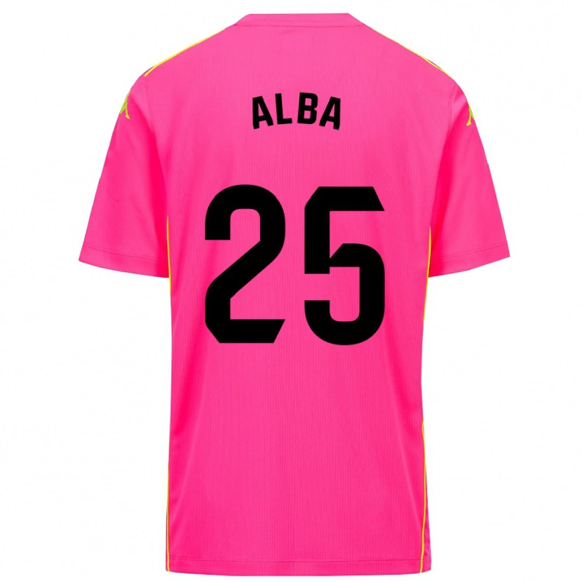 Danxen Enfant Alba Acebes Rodríguez #25 Maillot de Gardien Rose Foncé Noir 2025/26 T-shirt
