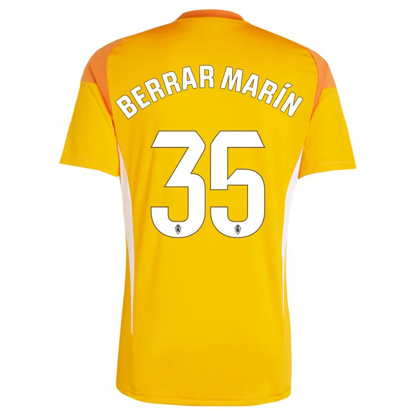 Danxen Enfant Sergio Berrar #35 Maillot de Gardien Orange Jaune Foncé 2025/26 T-shirt
