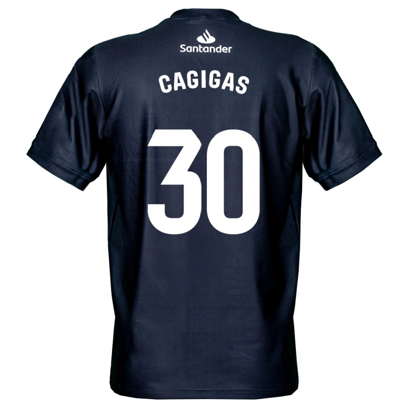 Danxen Enfant Iván Cagigas #30 Maillot de Gardien Bleu Nuit Blanc 2025/26 T-shirt