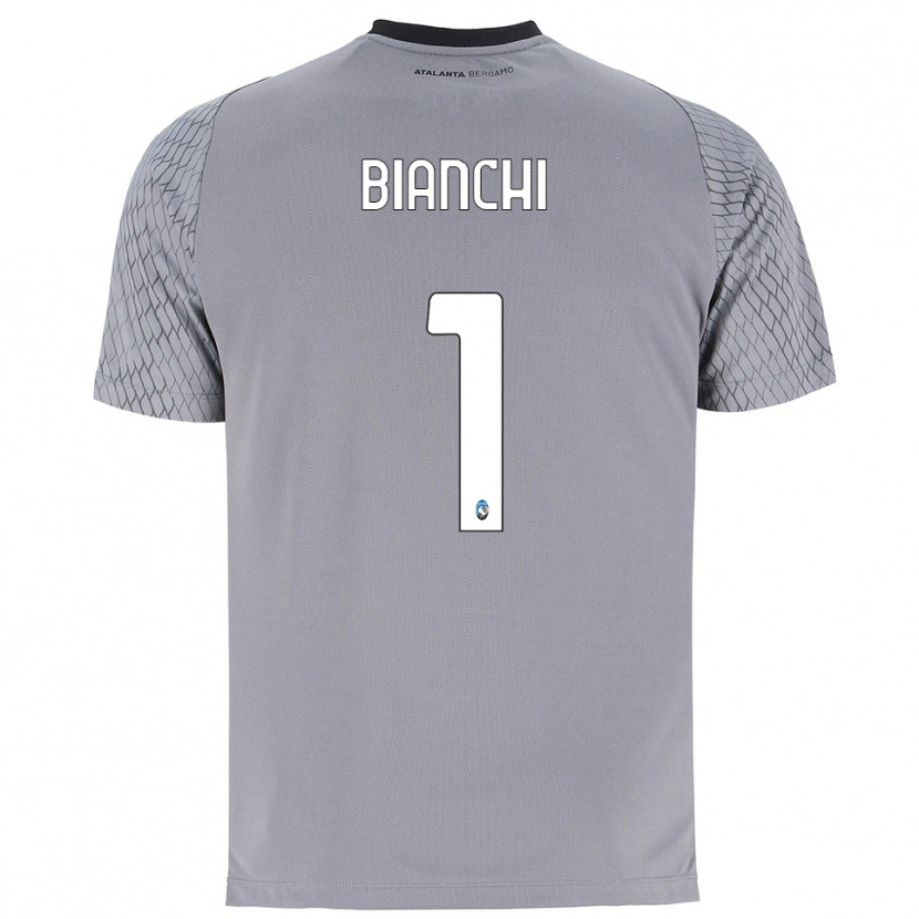 Danxen Enfant Mattia Bianchi #1 Maillot de Gardien Gris Bleu Rouge 2025/26 T-shirt