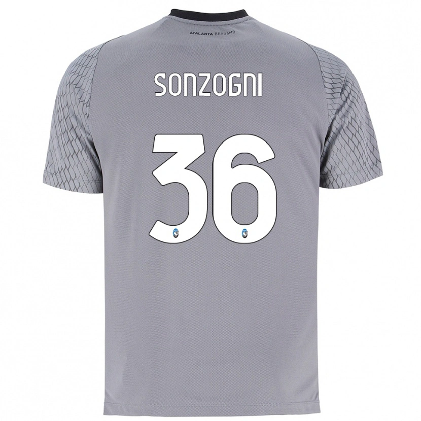 Danxen Enfant Mattia Sonzogni #36 Maillot de Gardien Gris Bleu Rouge 2025/26 T-shirt