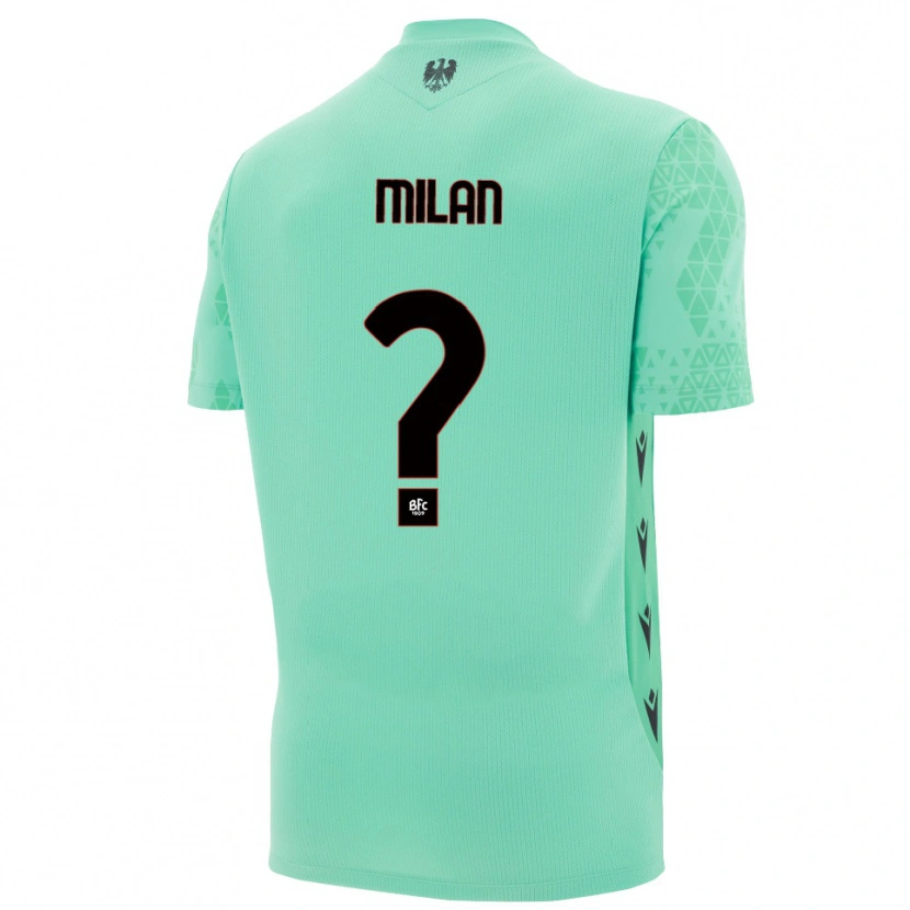 Danxen Enfant Riccardo Milan #0 Maillot de Gardien Bleu Menthe Noir 2025/26 T-shirt