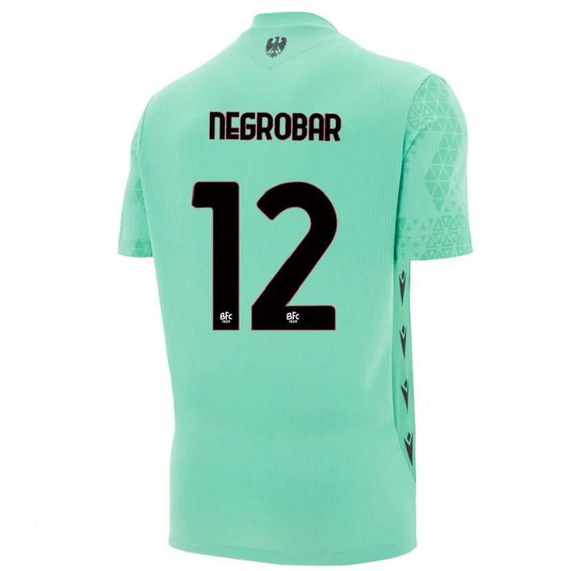 Danxen Enfant Lucas Negrobar #12 Maillot de Gardien Bleu Menthe Noir 2025/26 T-shirt