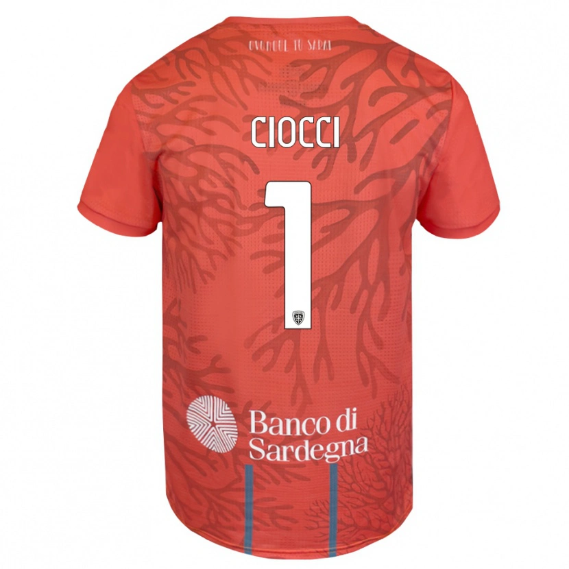 Danxen Enfant Giuseppe Ciocci #1 Maillot de Gardien Orange Rouge Blanc 2025/26 T-shirt