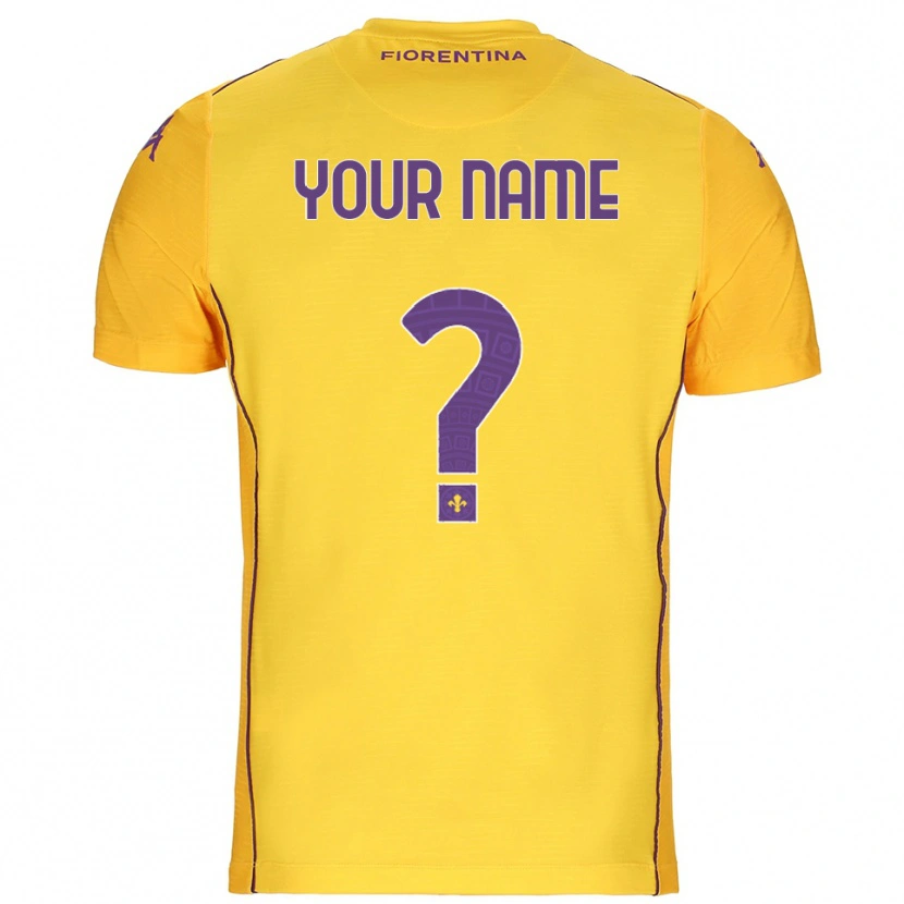 Danxen Enfant ACF Fiorentina Maillot de Gardien Orange Jaune Violet 2025/26 T-shirt
