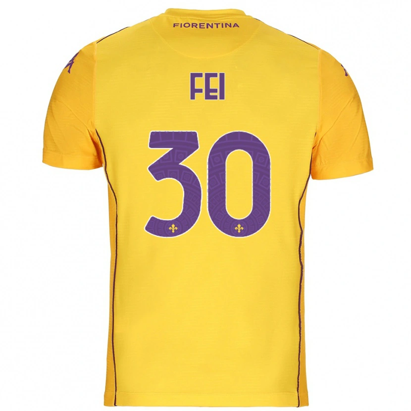 Danxen Enfant Gianmaria Fei #30 Maillot de Gardien Orange Jaune Violet 2025/26 T-shirt