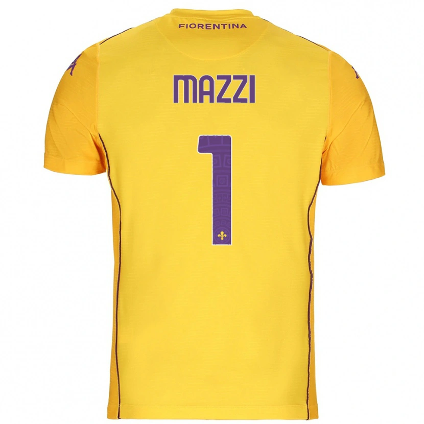 Danxen Enfant Tommaso Mazzi #1 Maillot de Gardien Orange Jaune Violet 2025/26 T-shirt