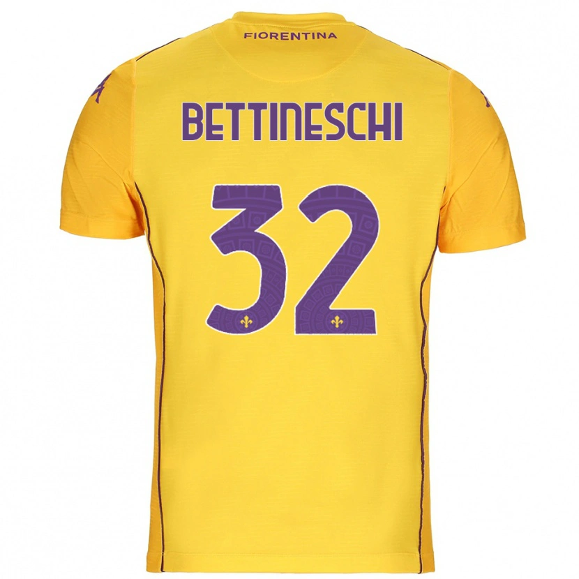 Danxen Enfant Giorgia Bettineschi #32 Maillot de Gardien Orange Jaune Violet 2025/26 T-shirt
