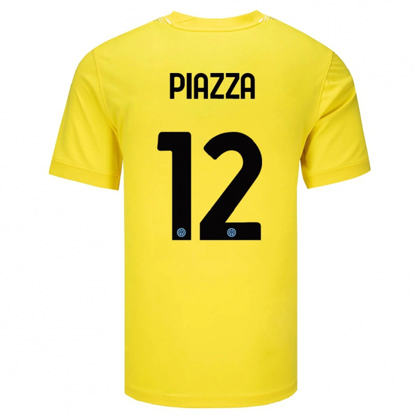 Danxen Enfant Alessia Piazza #12 Maillot de Gardien Jaune Clair Noir 2025/26 T-shirt