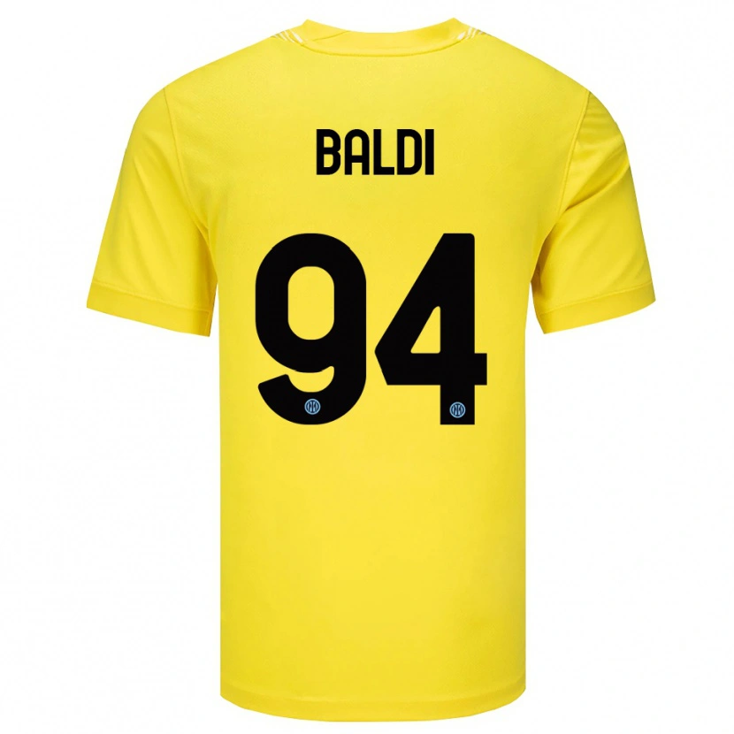 Danxen Enfant Rachele Baldi #94 Maillot de Gardien Jaune Clair Noir 2025/26 T-shirt