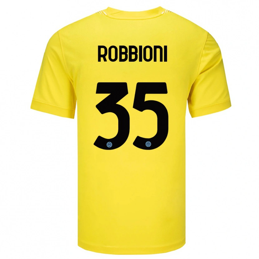 Danxen Enfant Matilde Robbioni #35 Maillot de Gardien Jaune Clair Noir 2025/26 T-shirt