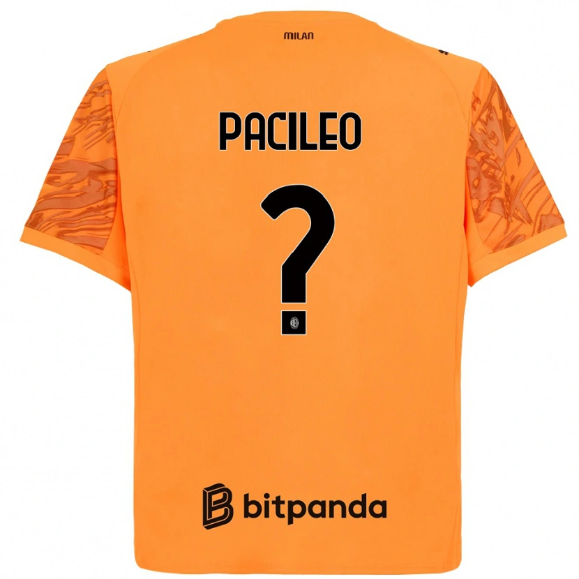 Danxen Enfant Alessandro Pacileo #0 Maillot de Gardien Orange Jaune Noir 2025/26 T-shirt