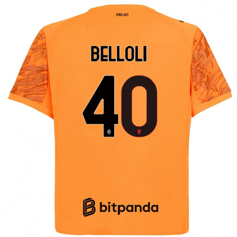 Danxen Enfant Sofia Belloli #40 Maillot de Gardien Orange Jaune Noir 2025/26 T-shirt