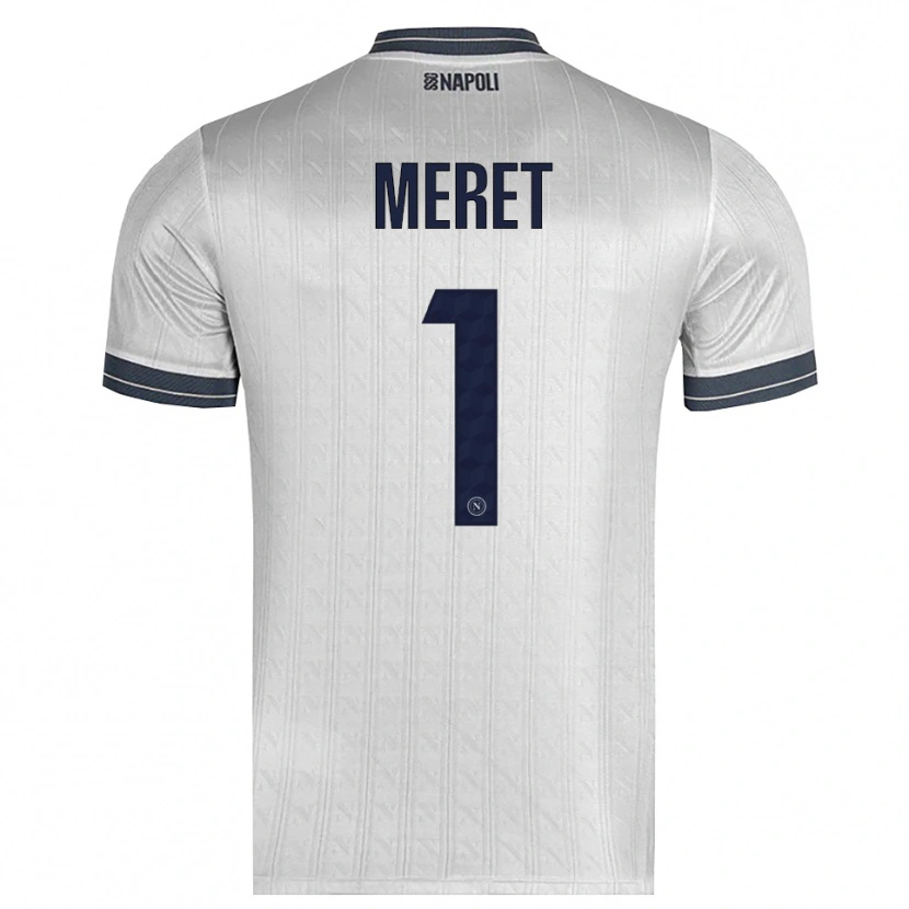 Danxen Enfant Alex Meret #1 Maillot de Gardien Gris Clair 2025/26 T-shirt