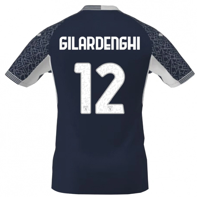 Danxen Enfant Riccardo Gilardenghi #12 Maillot de Gardien Bleu Noir Blanc 2025/26 T-shirt