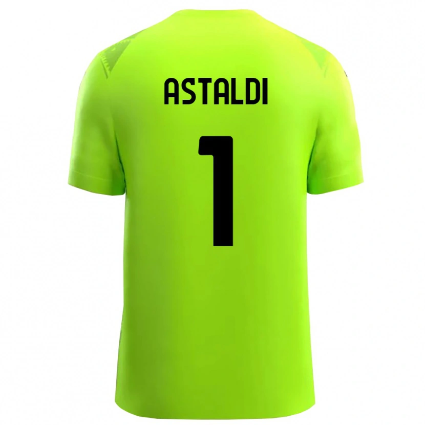 Danxen Enfant Gianluca Astaldi #1 Maillot de Gardien Vert Prairie Noir 2025/26 T-shirt