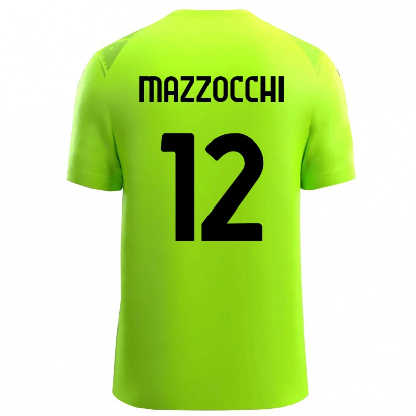 Danxen Enfant Alessandro Mazzocchi #12 Maillot de Gardien Vert Prairie Noir 2025/26 T-shirt