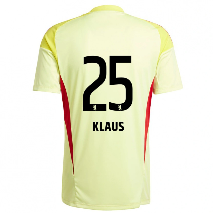 Danxen Enfant Carl Klaus #25 Maillot de Gardien Jaune Clair Noir 2025/26 T-shirt
