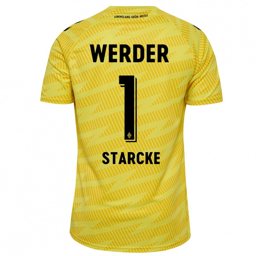 Danxen Enfant Bennet Starcke #1 Maillot de Gardien Jaune Noir 2025/26 T-shirt