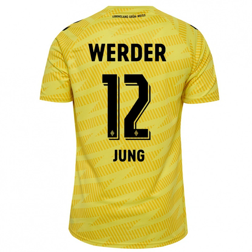 Danxen Enfant Hugo Jung #12 Maillot de Gardien Jaune Noir 2025/26 T-shirt